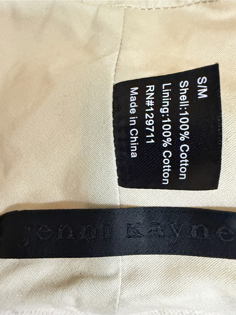 Jenni Kayne Women S/M Oatmeal 100% Cotton Canvas Wide Brim Lined Floppy Sun Hat - Picture 5 of 6